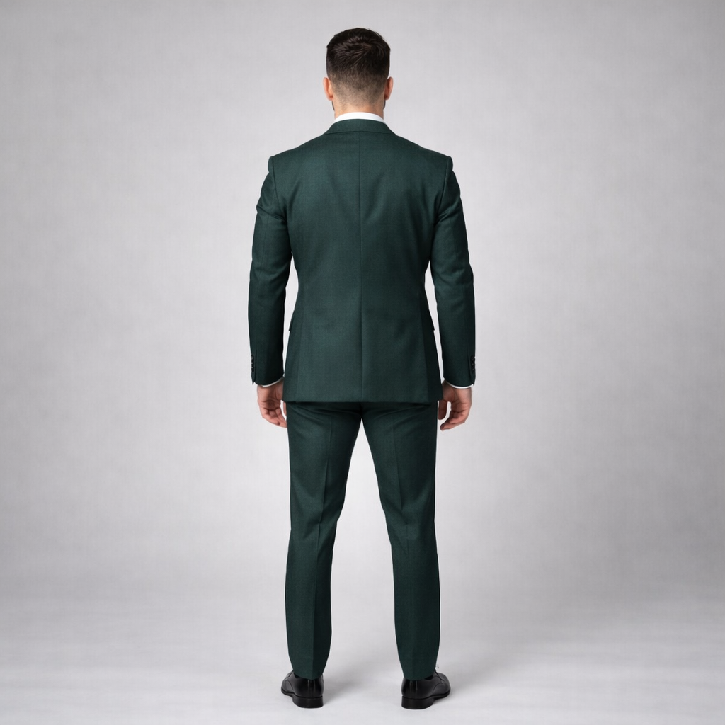 Dark Green Suit with Black Accessories – Rental Collection