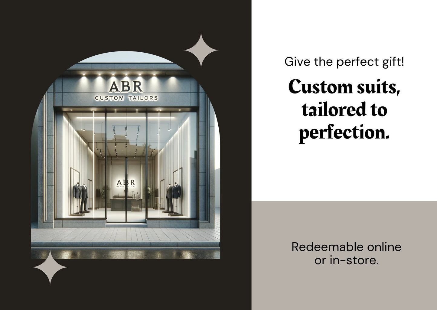 ABR Custom Tailors Gift Card - ABR Custom Tailors