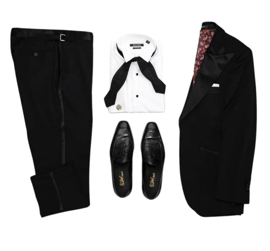 Black Tuxedo - Peak Lapel - ABR Custom Tailors