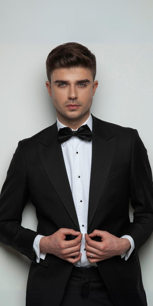 Sophisticated Black Tuxedo Ensemble - Rental Collection - ABR Custom Tailors