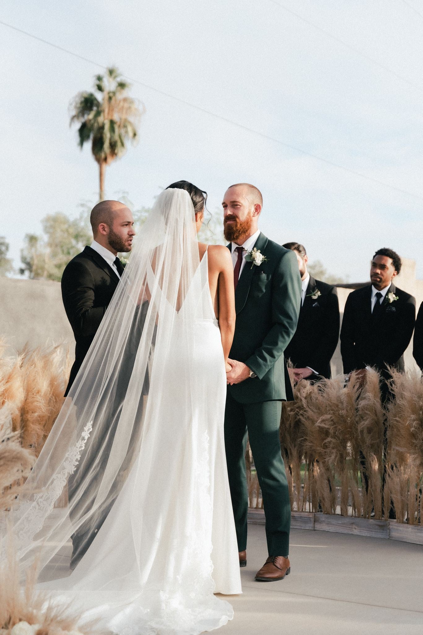 Bride and groom in the wedding