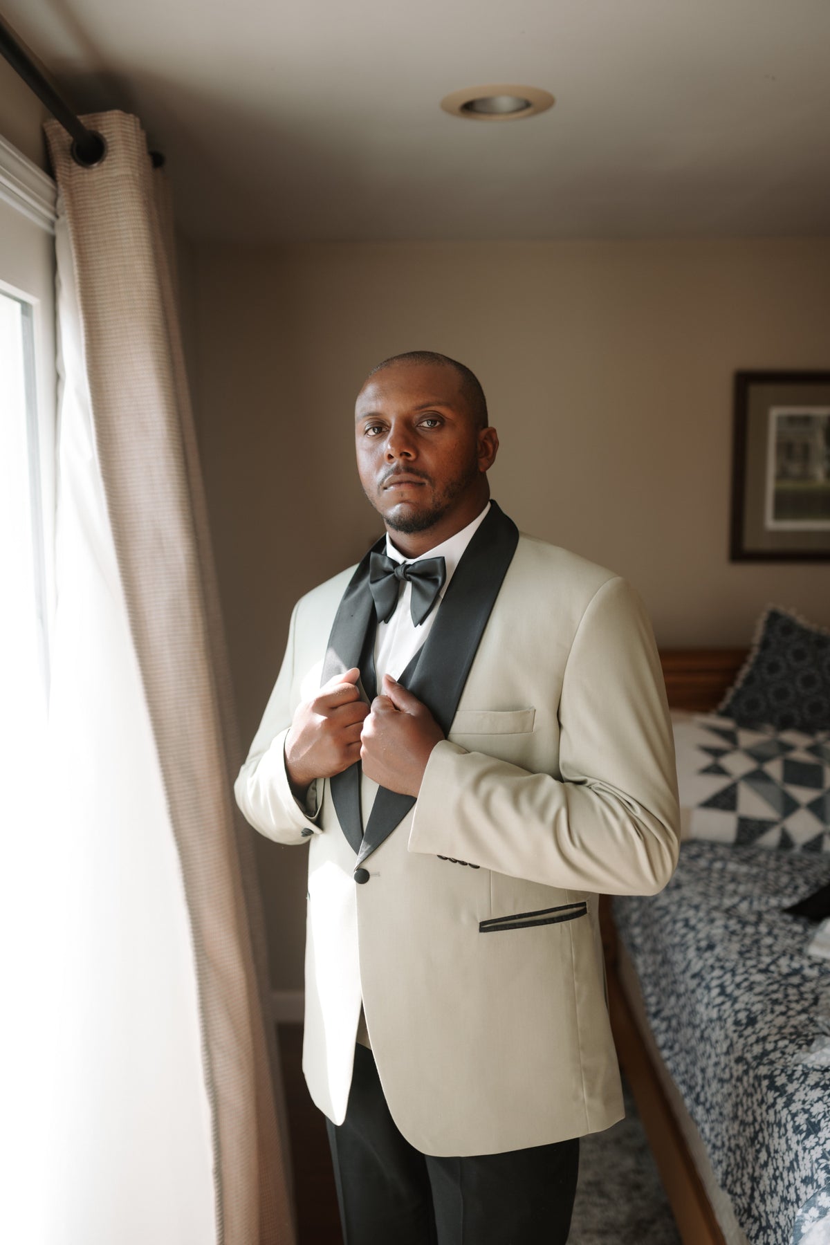 The ivory dinner jacket — groom's morning