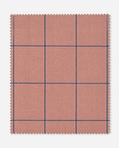 Salmon Pink Windowpane Tailored Suit