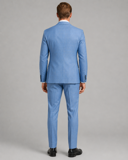 Powder Blue Classic Windowpane Suit