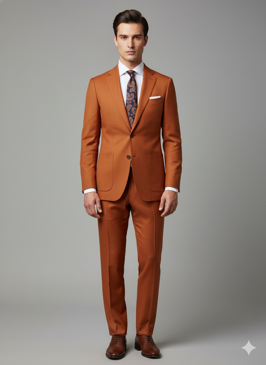 Burnt Orange Suit – Rental Package – ABR Custom Tailors