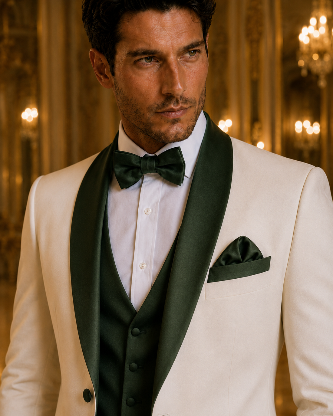 Ivory & Forest Green Signature Tuxedo