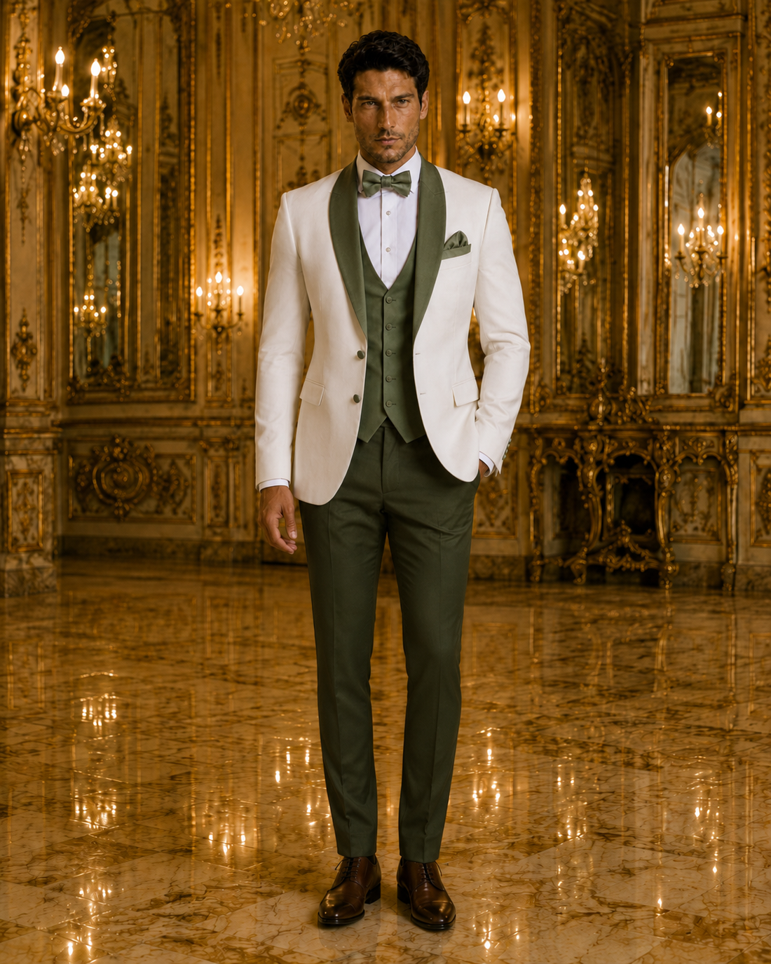 Ivory & Olive Signature Tuxedo