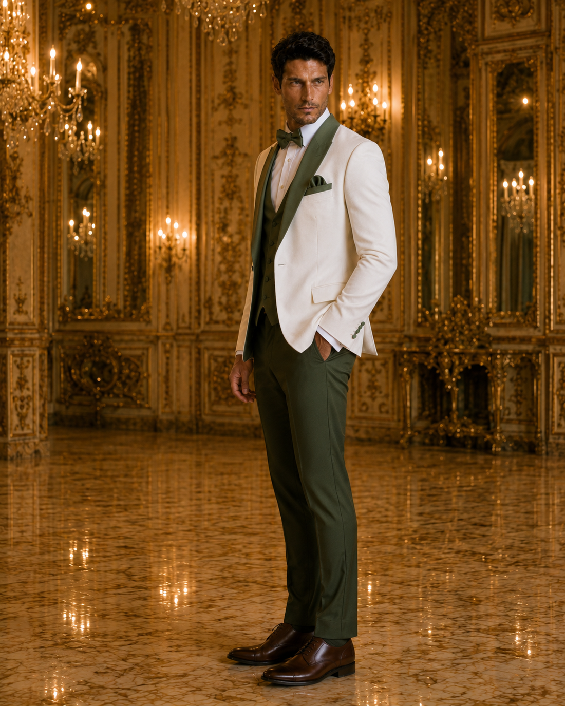 Ivory & Olive Signature Tuxedo
