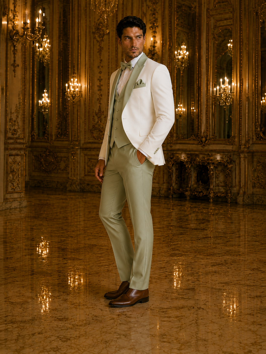 Ivory & Pistachio Signature Tuxedo