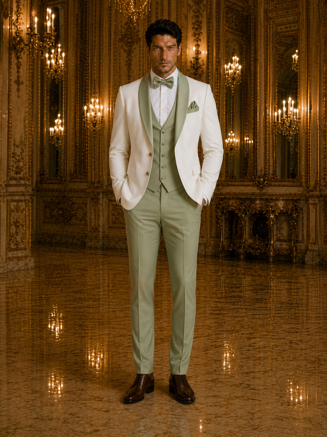 Ivory & Pistachio Signature Tuxedo