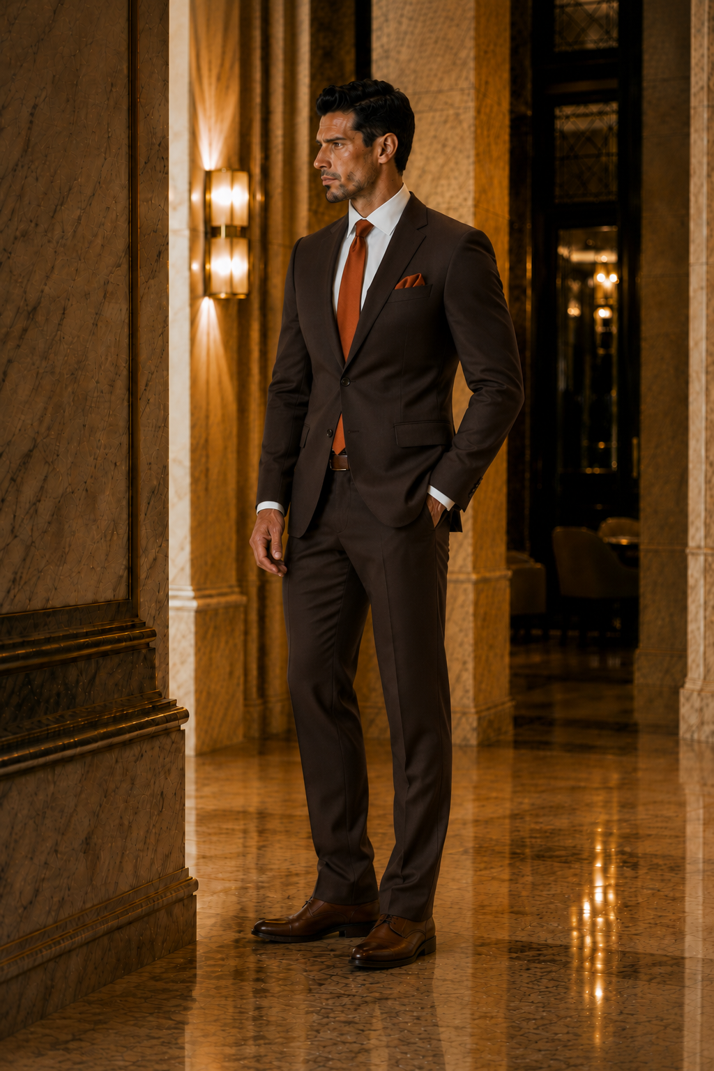 Signature Chocolate Brown Suit