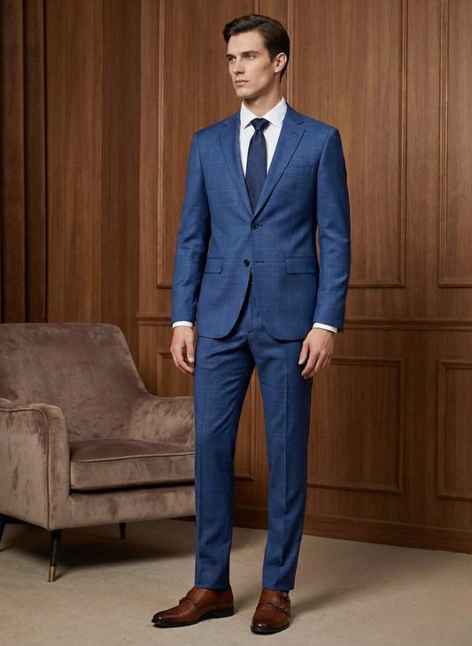 Heritage Blue Windowpane Suit