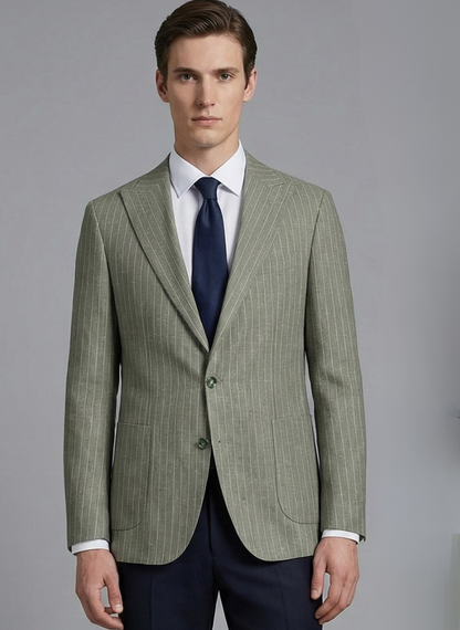 Sage Green Pinstripe Sport Jacket