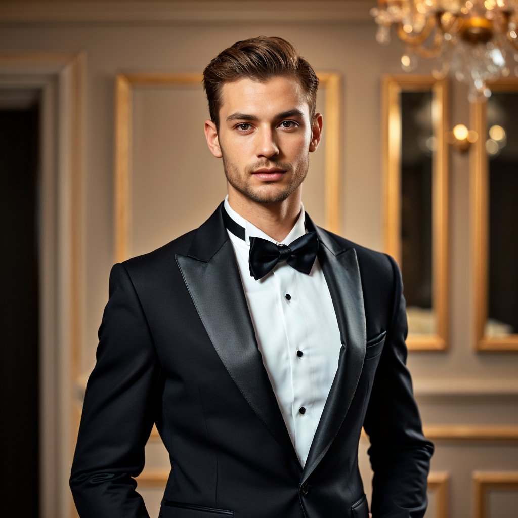 Black Tuxedo - Peak Lapel - ABR Custom Tailors