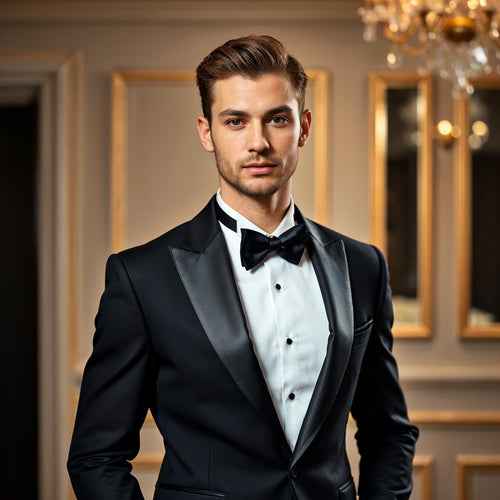 Black Tuxedo - Peak Lapel - ABR Custom Tailors