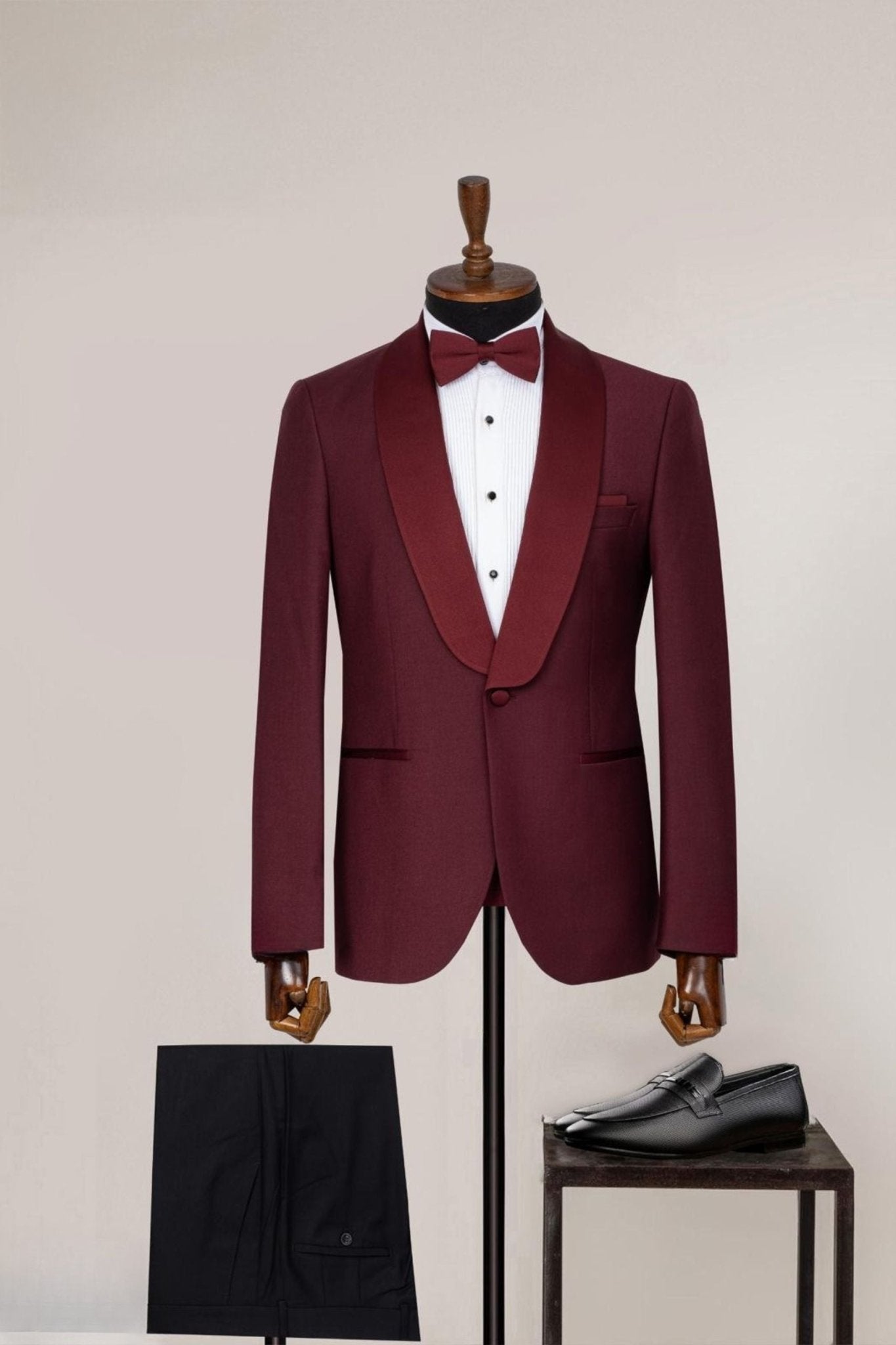 Burgundy Luxe Tuxedo Package – Make a Bold Statement at Prom - ABR Custom Tailors