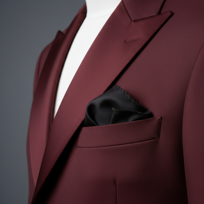 Burgundy Peak Lapel Tuxedo