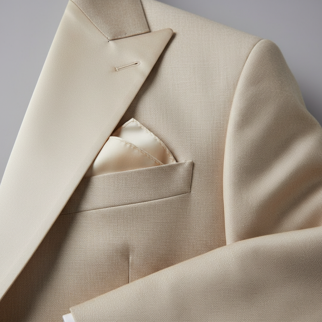 Champagne Ivory Peak Lapel Tuxedo