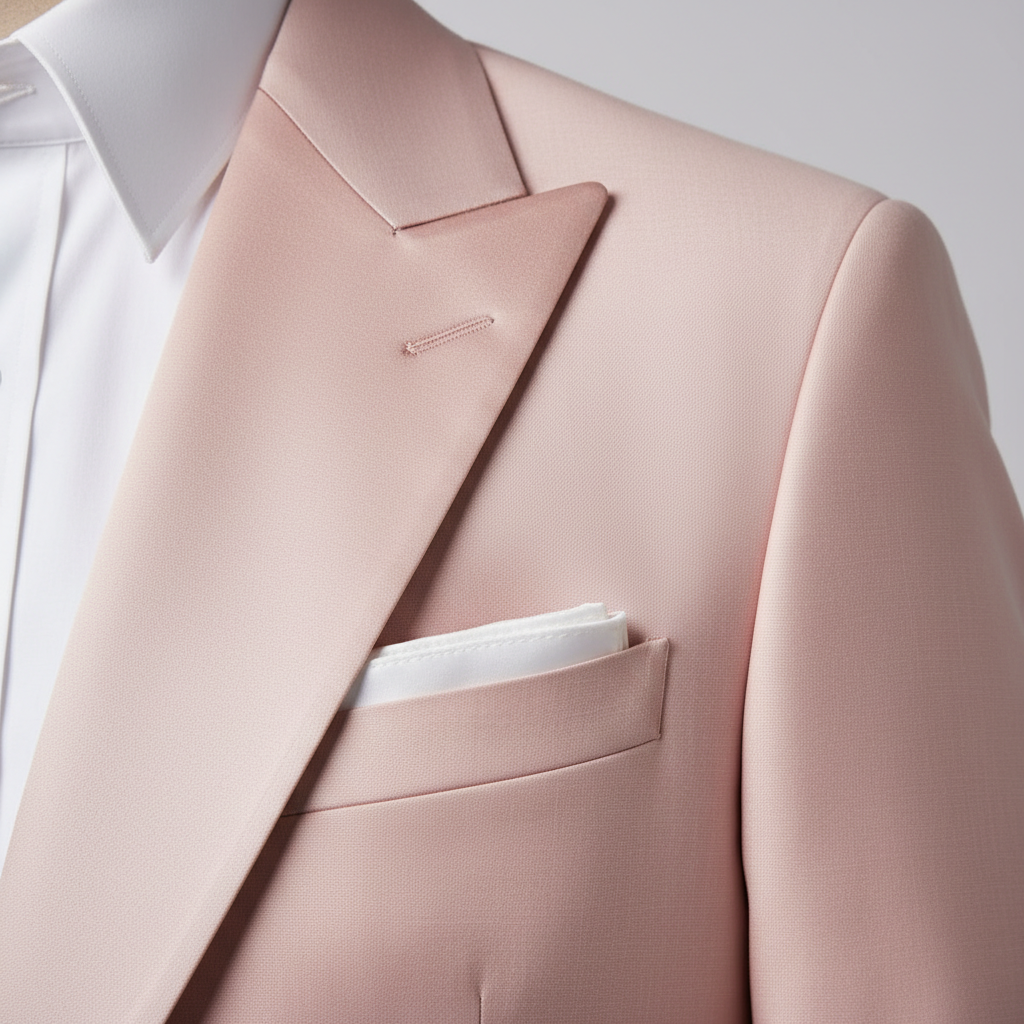 Blush Pink Peak Lapel Tuxedo
