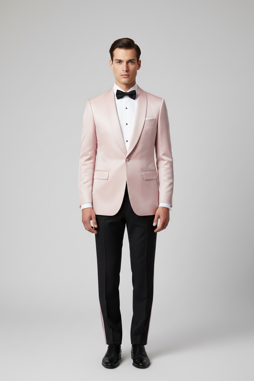 Blush Pink Peak Lapel Tuxedo