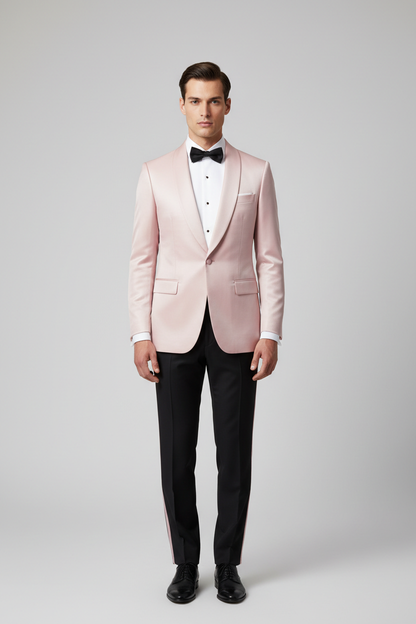 Blush Pink Peak Lapel Tuxedo