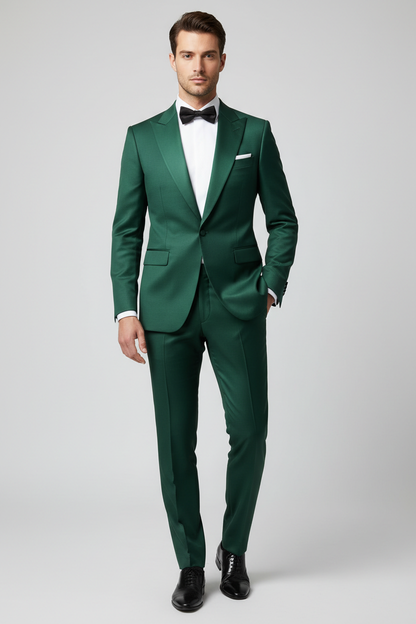 Forest Green Peak Lapel Tuxedo