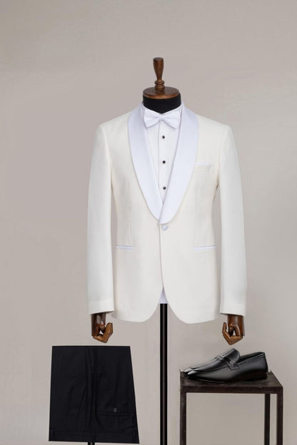 Ivory Prestige Tuxedo Package – A Bold Statement for Prom - ABR Custom Tailors