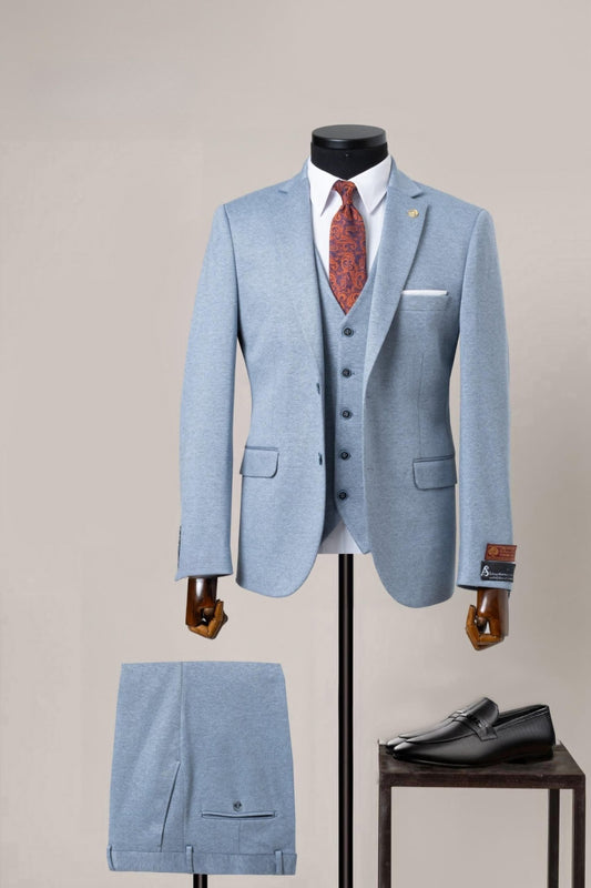 Light Blue Made - to - Measure Suit - ABR Custom Tailors