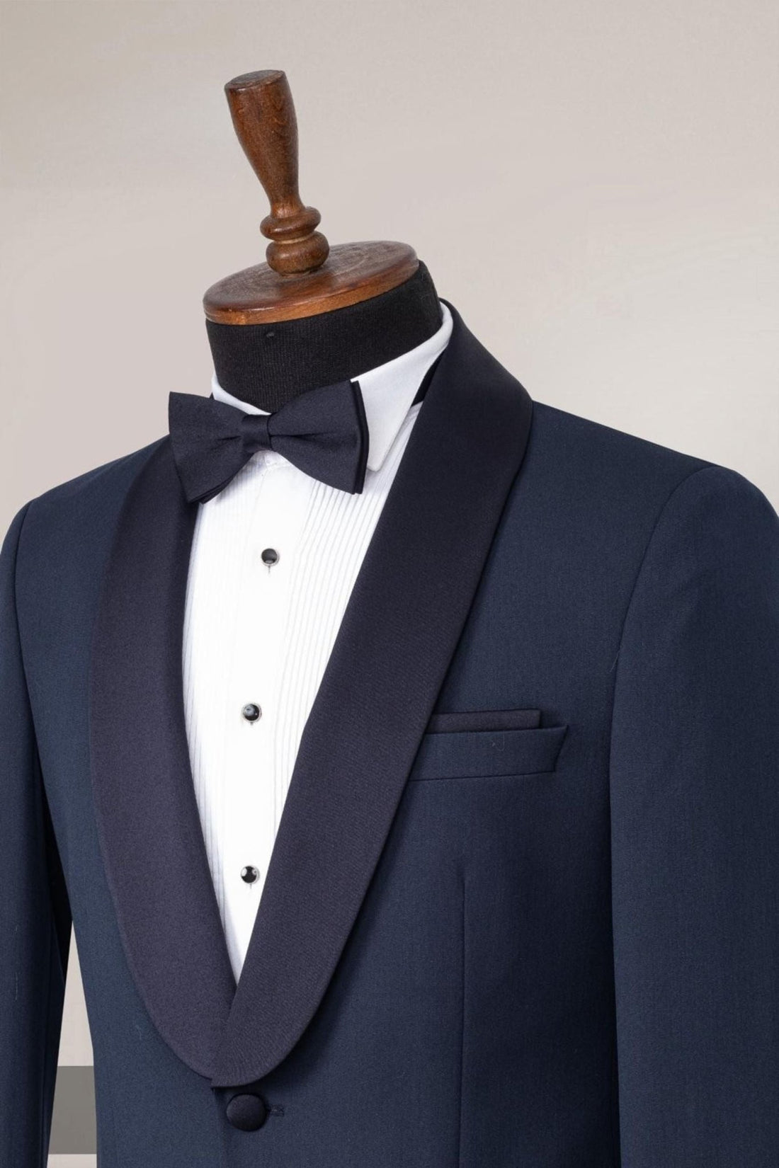 Midnight Blue Shawl Tuxedo – Effortless Prom Perfection - ABR Custom Tailors