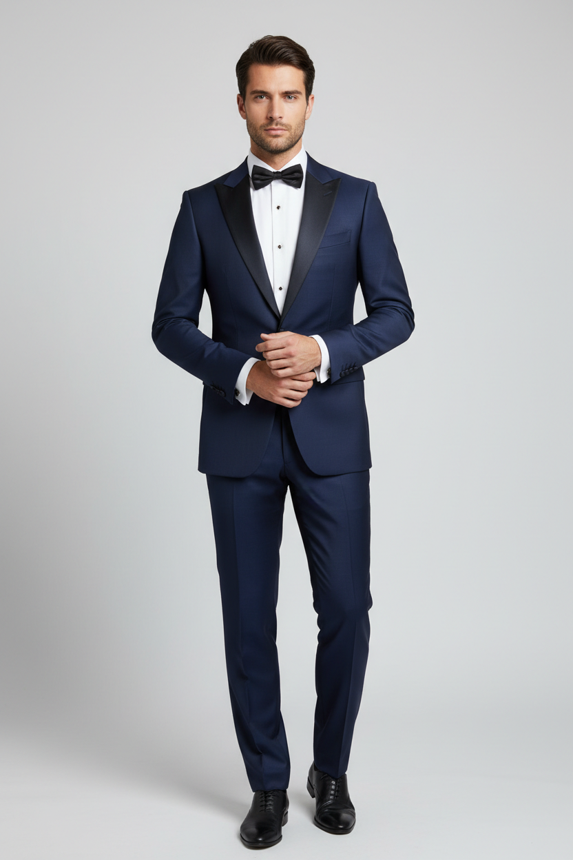 Navy Blue Tuxedo — Front View