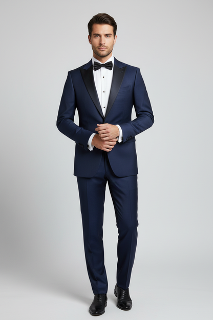Navy Blue Tuxedo — Front View