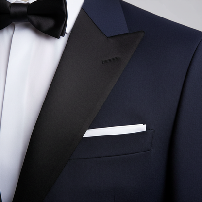 Navy Blue Tuxedo — Lapel Detail