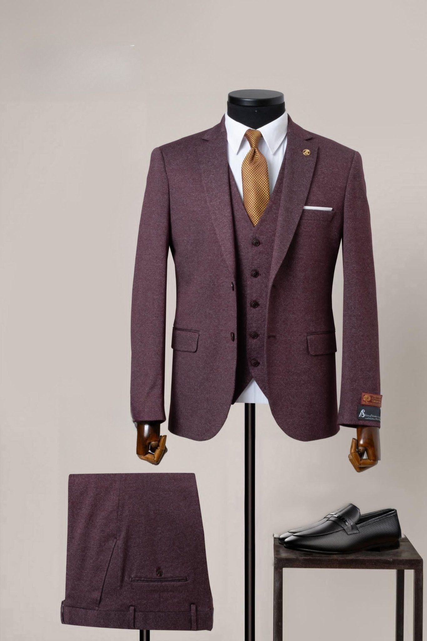 The Burgundy Prestige Suit - MTM Collection - ABR Custom Tailors