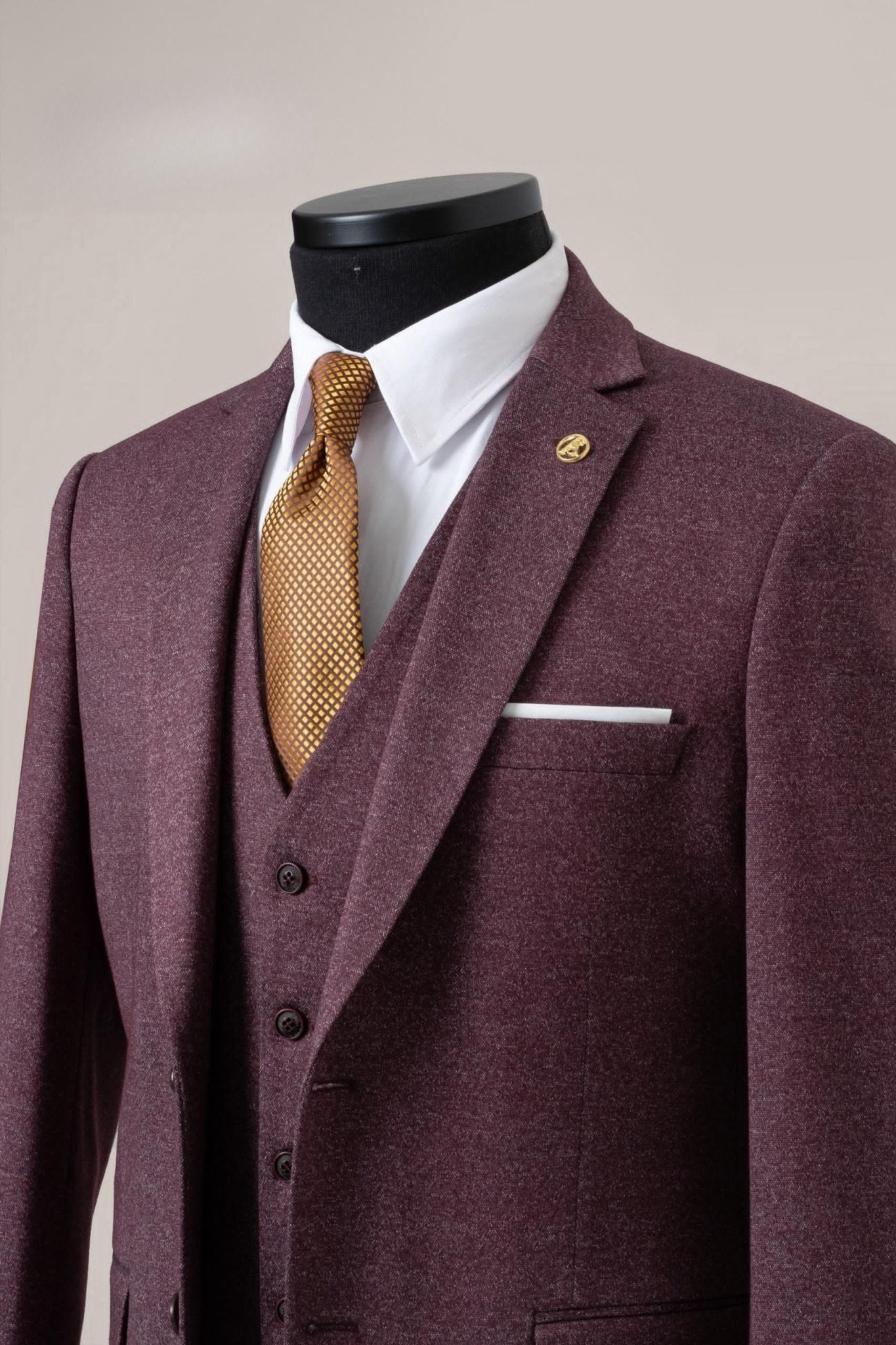 The Burgundy Prestige Suit - MTM Collection - ABR Custom Tailors