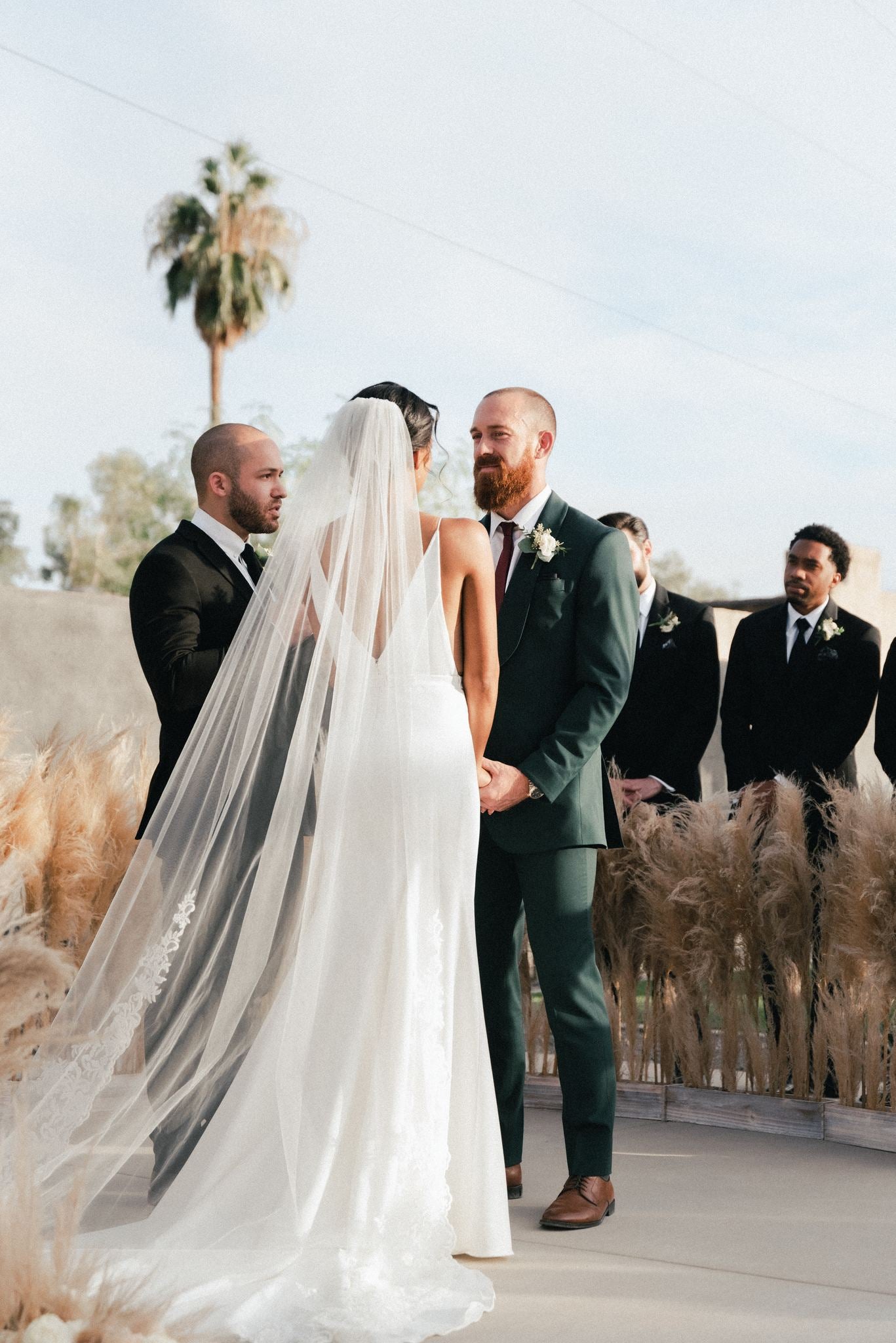 Bride and groom in the wedding 