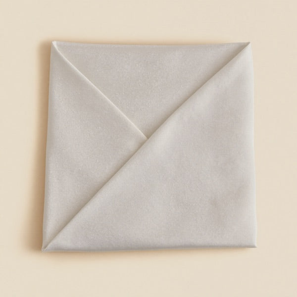White silk pocket square